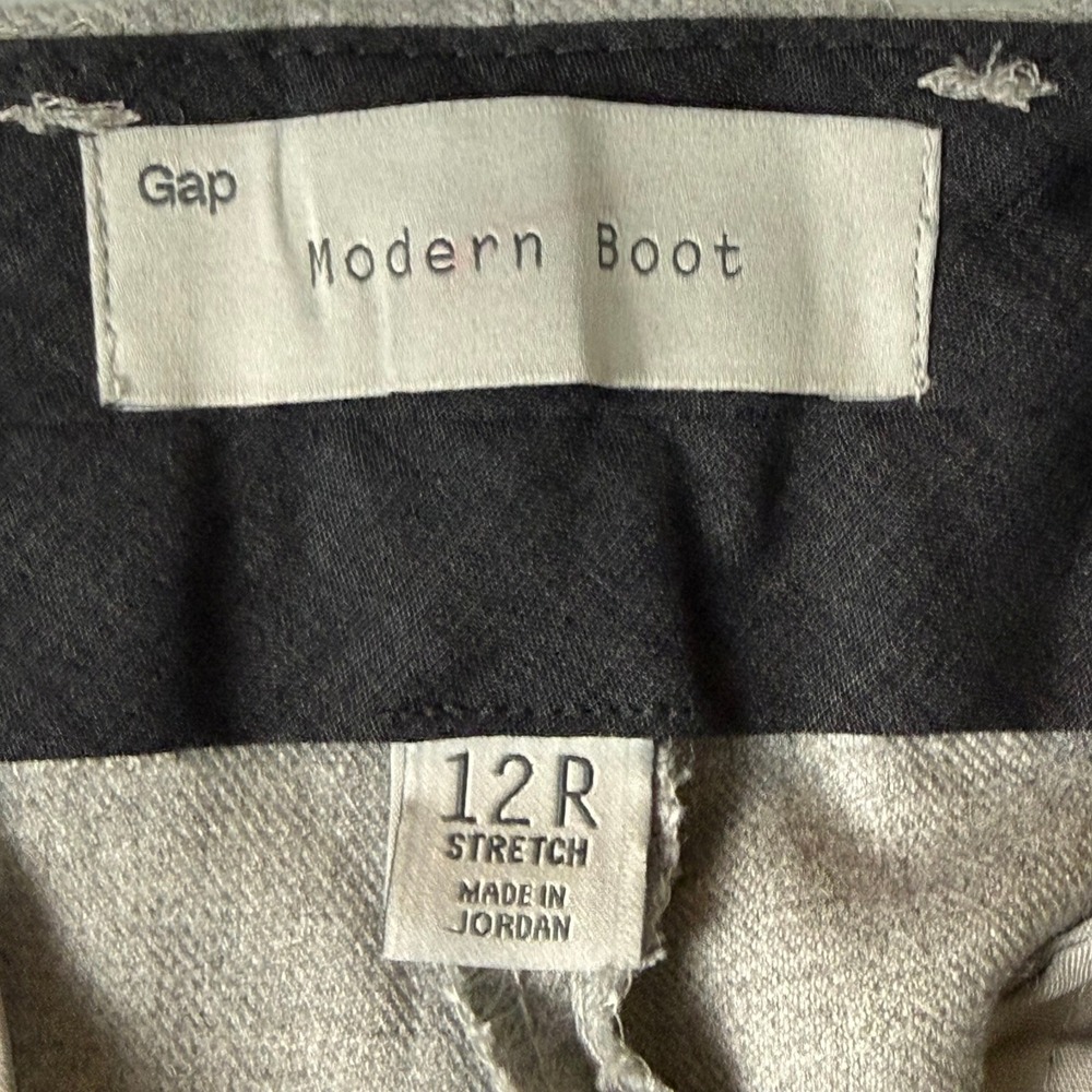 Gap Pants Womens 12 Grey Modern Boot Light Heather Career High Rise Stretch NWT - Picture 5 of 16